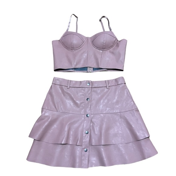 Haute Monde pleather set L - Picture 2 of 8